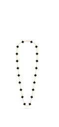 Vintage Alhambra long necklace, 20 motifs
18K rose gold plated Onyx