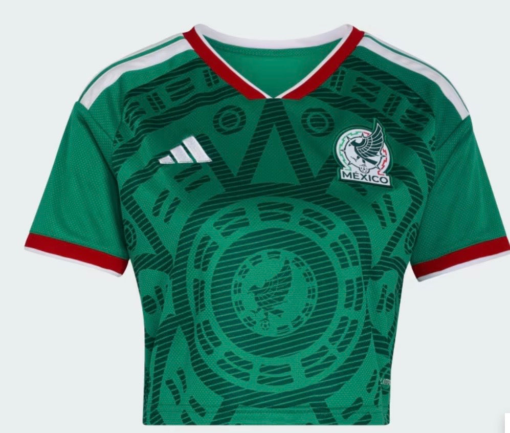adidas Mexico Home Cropped Women's
Soccer Jersey 26 - Green