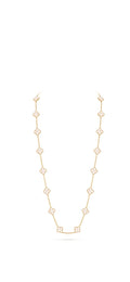 Vintage Alhambra long necklace, 20 motifs
18K goldpleted Mother-of-pearl