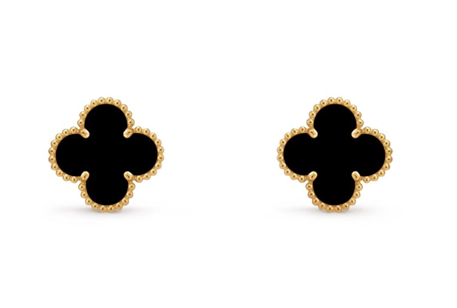 Vintage Alhambra earrings
18K gold plated Onyx