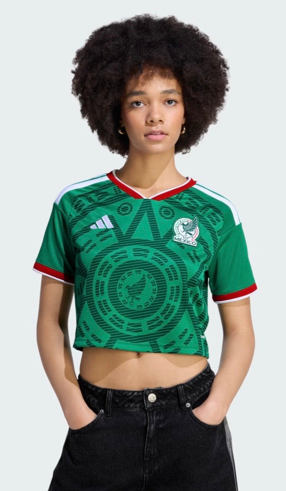 adidas Mexico Home Cropped Women's
Soccer Jersey 26 - Green