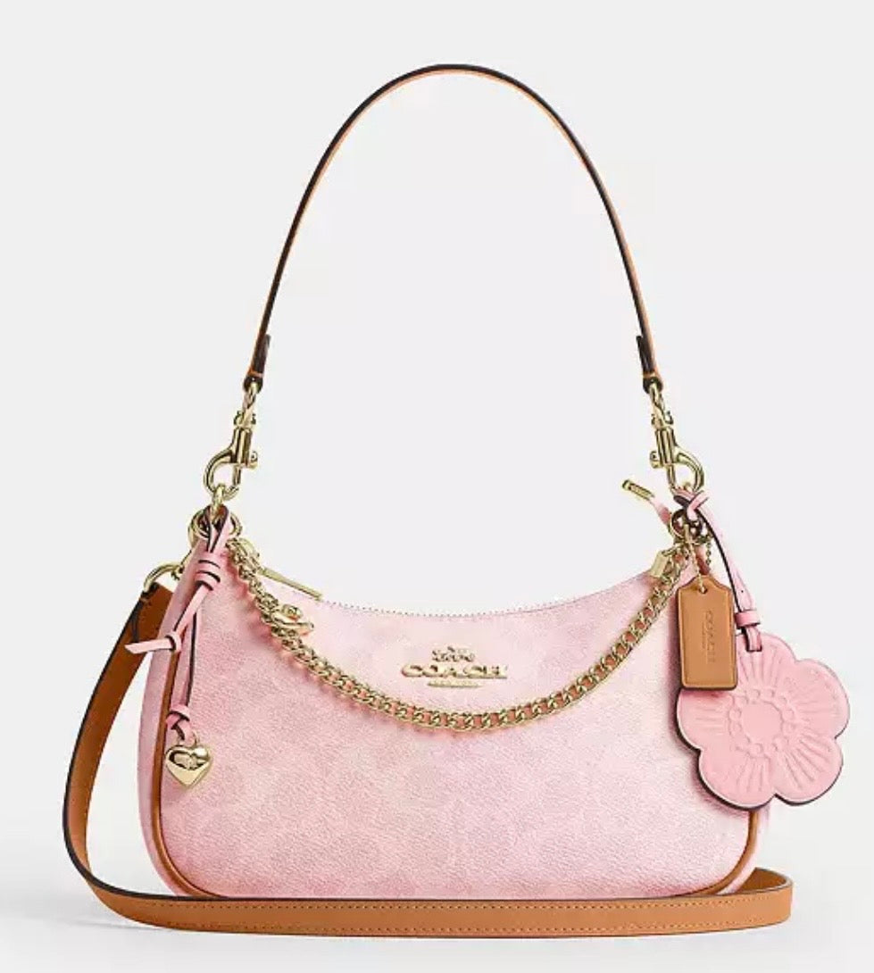 Coach Teri Shoulder Bag In
Signature Canvas With Charms