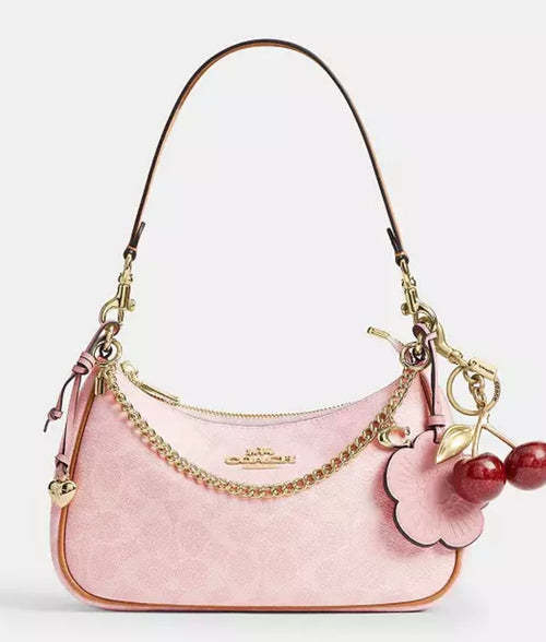 Coach Teri Shoulder Bag In
Signature Canvas With Charms
