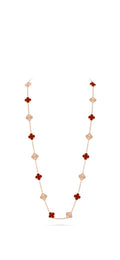 Vintage Alhambra long necklace, 20 motifs
18K rose gold plated Carnelian