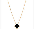 VAN CLEEF & ARPELS
18K Yellow Gold plated 925 Black Onyx Vintage Alhambra Pendant
Necklace