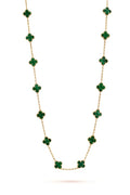 VINTAGE ALHAMBRA NECKLACE 20 MOTIFS
MALACHITE 18K gold plated