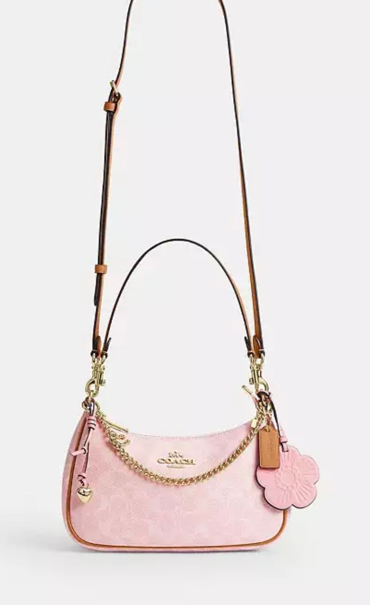 Coach Teri Shoulder Bag In
Signature Canvas With Charms